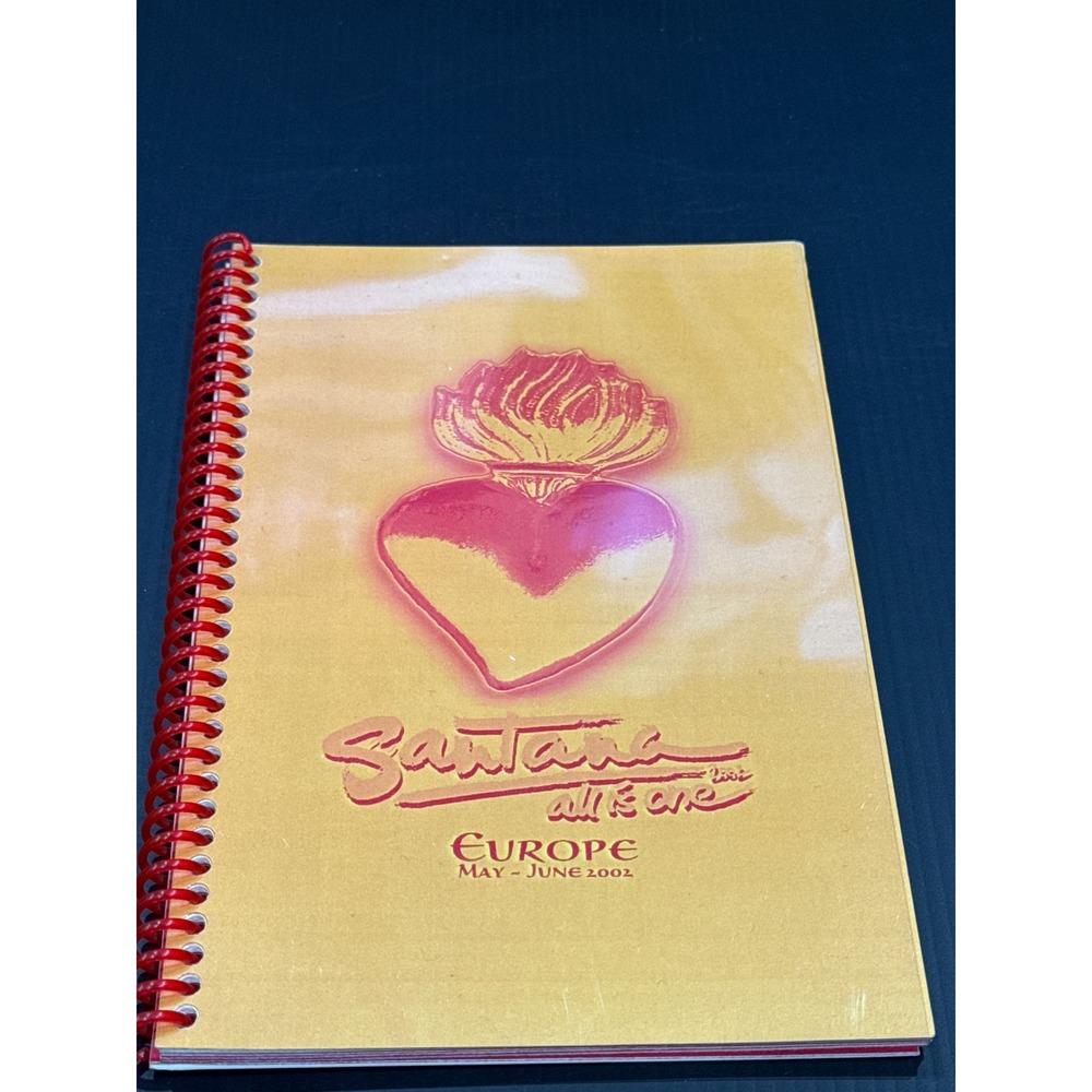 Santana All Is One Europe Tour 2002 Official Crew Itinerary Book Memorabilia
